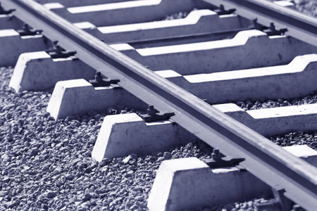 A close-up of the tracks, outdoorsの写真素材