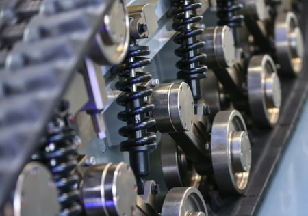 Parts on the machine, close-up