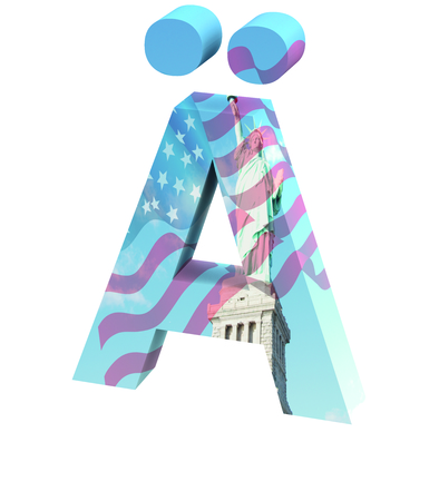 3D rendering Font New York City special character ALT35の写真素材