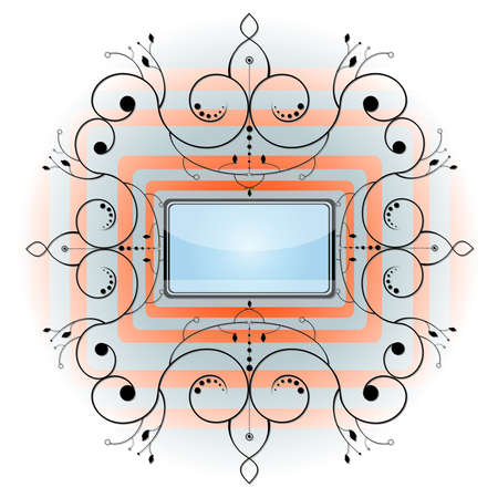 Abstract shape with frameのイラスト素材