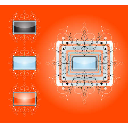 Abstract shapes with frames. Illustration 10 versionのイラスト素材