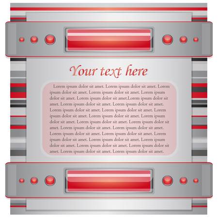 Gray - red background with layout   Illustration 10 versionのイラスト素材