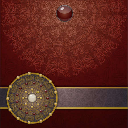 Retro background with ornament, Illustration 10 versionのイラスト素材