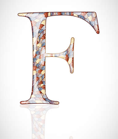 Abstract letter F  Illustration 10 versionのイラスト素材