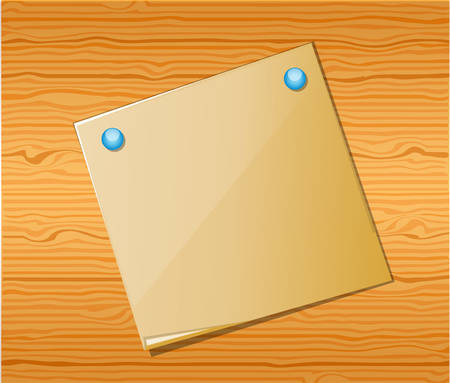 Wood texture with paper. Illustration 10 versionのイラスト素材