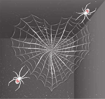 Spiders with heart. Illustration 10 versionのイラスト素材