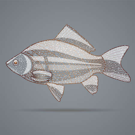 Abstract fish, Illustration 10 version.のイラスト素材