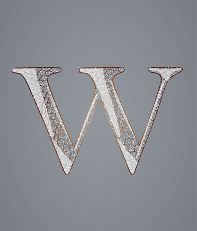 Abstract letter W.  Illustration 10 versionのイラスト素材