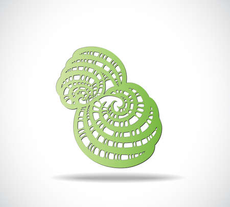 Abstract isolated green shape. Illustration 10 versionのイラスト素材