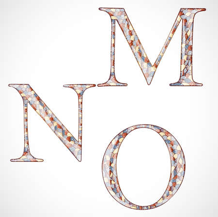 Set with abstract letters. Illustration 10 versionのイラスト素材