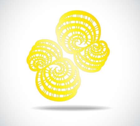 Abstract isolated black shape.のイラスト素材