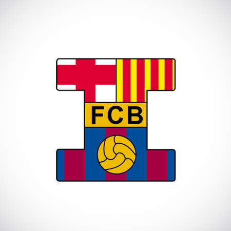 Football club barcelona. Illustration 10 versionのイラスト素材