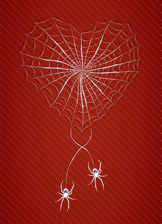 Spiders with heart. Illustration 10 versionのイラスト素材