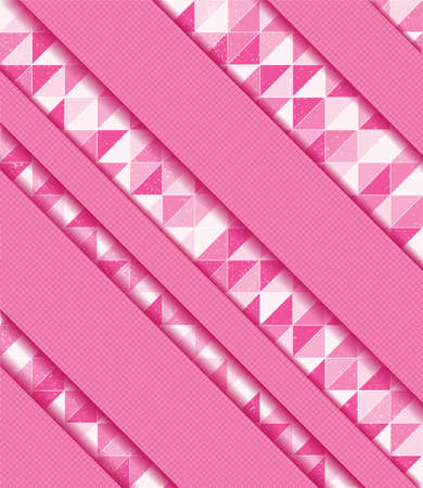 Vector illustration with mosaic, ribbons.のイラスト素材