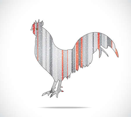 Abstract colorful rooster.のイラスト素材