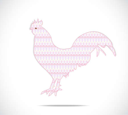 Abstract colorful rooster.のイラスト素材