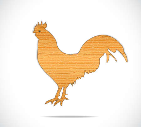 Abstract wooden rooster.のイラスト素材