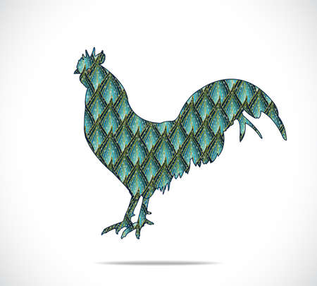 Abstract colorful rooster. Illustration 10 versionのイラスト素材