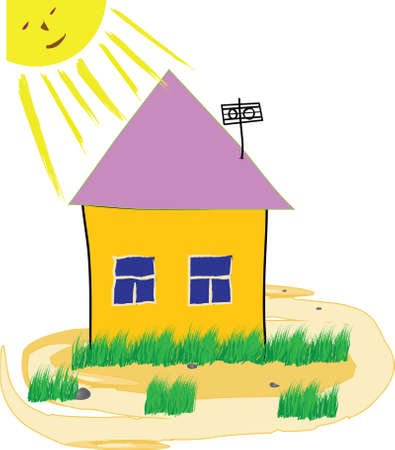 Children's small houseのイラスト素材