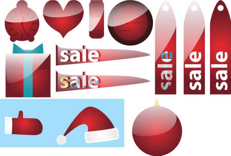 Set christmas icons, emblems, labels  の写真素材