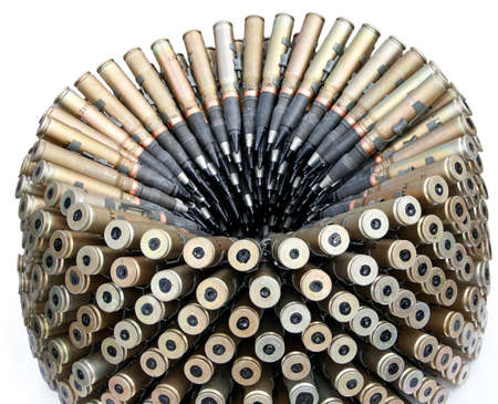 Pile of bullets laid aroundの写真素材