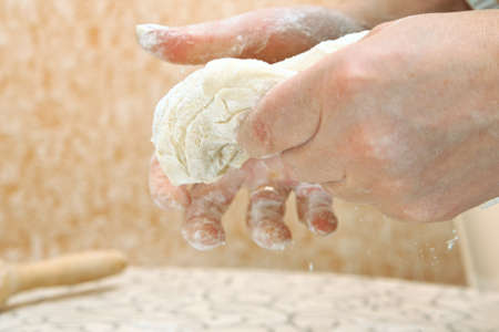 Preparation of traditional Russian pelmeniの写真素材