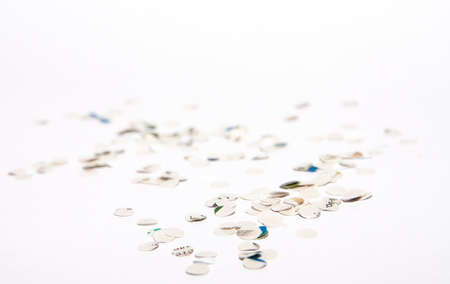 Office confetti isolated on a white backgroundの写真素材