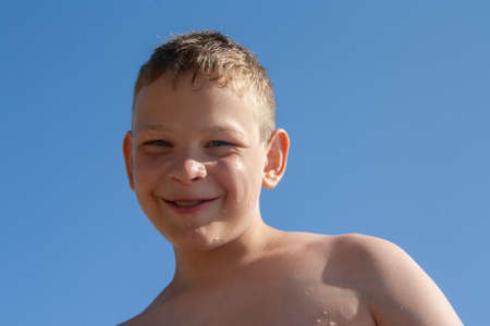 The guy is a teenager - in the skyの写真素材