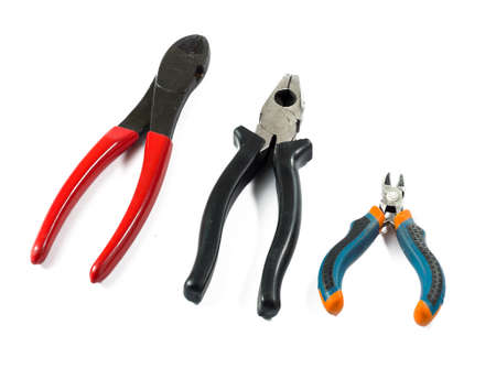 pliers tools isolated on white background