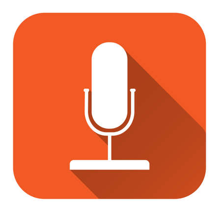 microphone web icon, flat designのイラスト素材