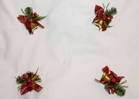 Christmas composition Christmas toys. Flat lay top viewの写真素材