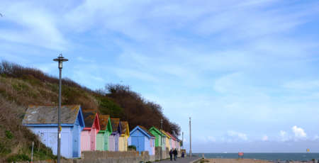 strandhäuschen in Folkesstone の写真素材