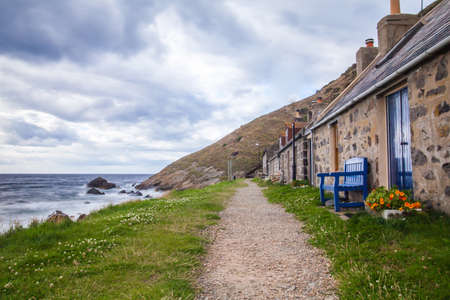 Crovie Small Village Banff Aberdeenshire Scotlandの写真素材