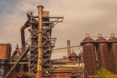 Landschaftspark Nord Duisburg blast fornaceの写真素材
