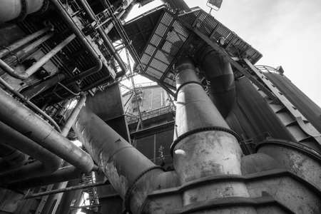 Landschaftspark Duisburg-Nord, former steelworks  industry monument in Duisburg Ruhr Area Germanyの写真素材