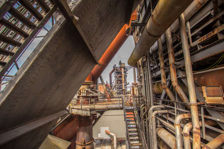 Landschaftspark Nord Duisburg blast fornace  former steelworks  industry monument in Duisburg Ruhr...