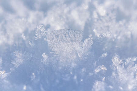 Natural Ice Crystals close up outdoor Nature winter season Abstract Background