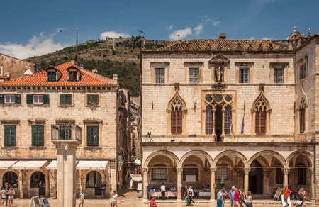 Dubrovnik old town city  and sightseeing tourists travel croatiaの写真素材