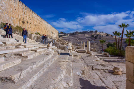 Hulda Stairs Tempel Mount historical Landscape Jerusalem Travel Israel