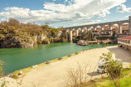 Saint-Nazaire-en-Royans Canal in the Auvergne-Rh?ne-Alpes region Travel Frenceのeditorial素材