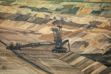 brown coal open pit Landscape Inden Germany RWE Power Industry