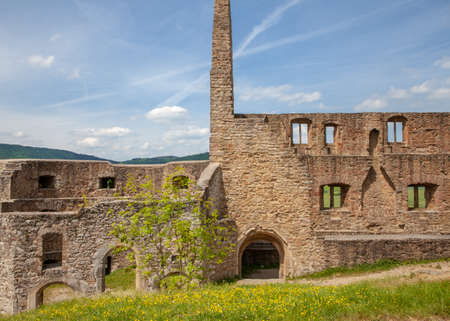 Michaelsburg  castle ruin on the Remigiusberg  in kusel rhineland palatinate.  Germanyの写真素材
