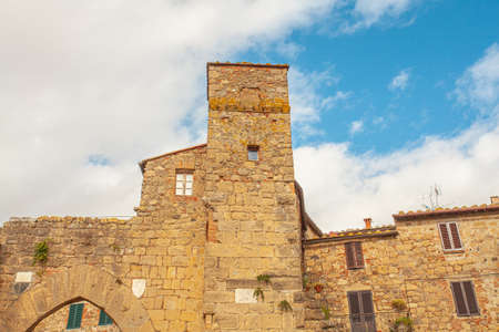 Tuscan Medieval Village Monticchiello Tuscany Italy Picturesque Villagesの写真素材