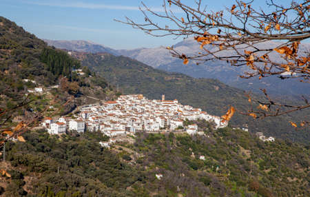White Color Townscape Algatocin  in Valle del Genal Andalusia Spain