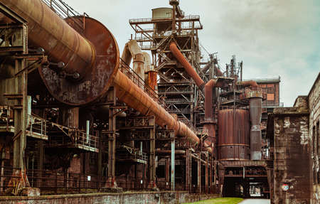 Landscape park Duisburg Nord industrial culture Germany Ruhr areaのeditorial素材