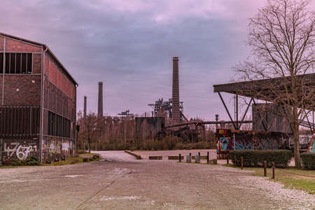 Landscape park Duisburg Nord industrial culture Germany Ruhr areaのeditorial素材