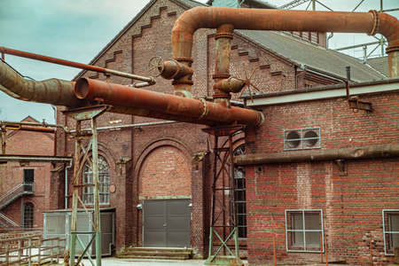 Landscape park Duisburg Nord industrial culture Germany Ruhr areaのeditorial素材
