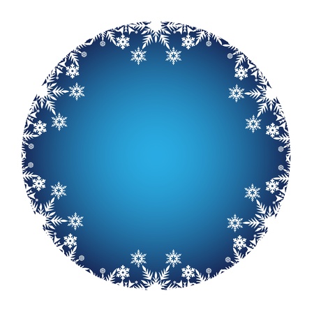 Christmas Decoration framed with white snow iconsのイラスト素材