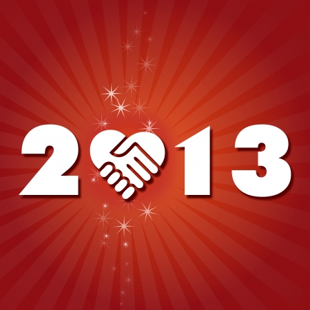 Have a friendly and lovely New Year 2013のイラスト素材