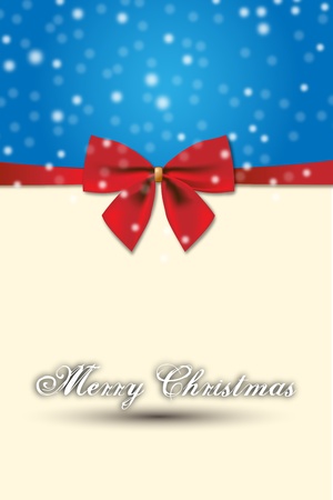 Merry Christmas special design and Red Gift Bow  Xmas decoration for cards and Menù with a  special and elegant graphics and red Gift Bowのイラスト素材